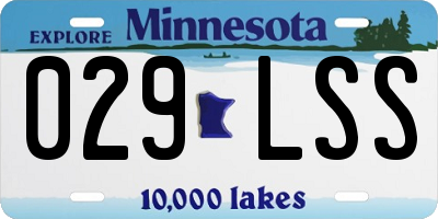 MN license plate 029LSS