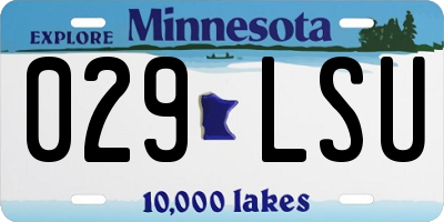 MN license plate 029LSU