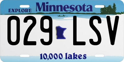 MN license plate 029LSV