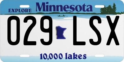 MN license plate 029LSX