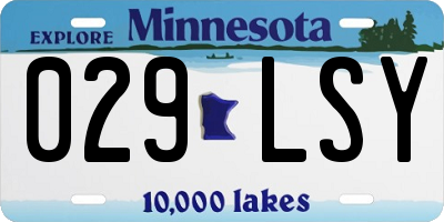 MN license plate 029LSY