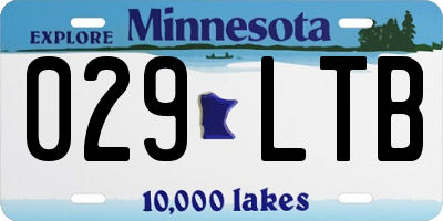 MN license plate 029LTB