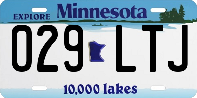 MN license plate 029LTJ