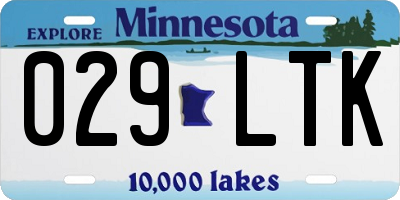 MN license plate 029LTK
