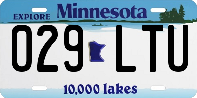 MN license plate 029LTU