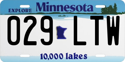MN license plate 029LTW