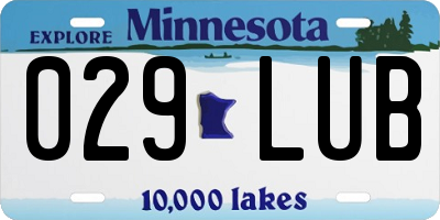 MN license plate 029LUB