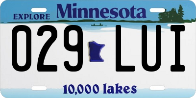 MN license plate 029LUI