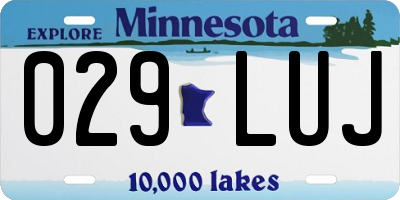 MN license plate 029LUJ