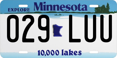 MN license plate 029LUU