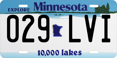 MN license plate 029LVI