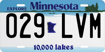 MN license plate 029LVM