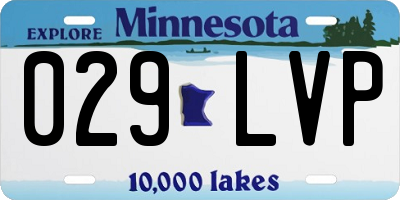 MN license plate 029LVP