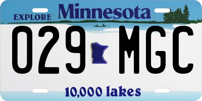 MN license plate 029MGC