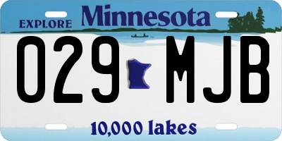 MN license plate 029MJB