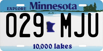 MN license plate 029MJU