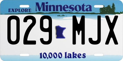 MN license plate 029MJX