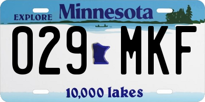 MN license plate 029MKF