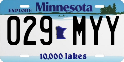 MN license plate 029MYY