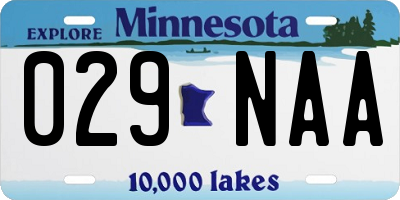 MN license plate 029NAA