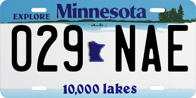 MN license plate 029NAE