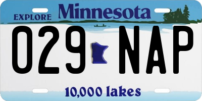 MN license plate 029NAP