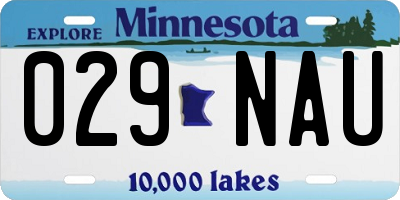 MN license plate 029NAU