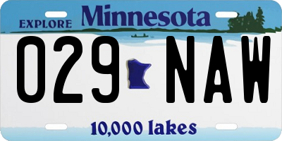 MN license plate 029NAW