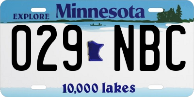 MN license plate 029NBC
