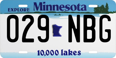 MN license plate 029NBG