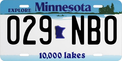 MN license plate 029NBO
