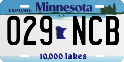 MN license plate 029NCB