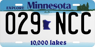 MN license plate 029NCC