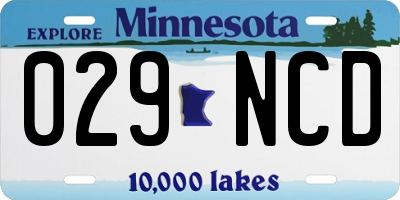 MN license plate 029NCD