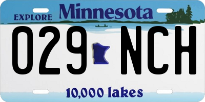 MN license plate 029NCH