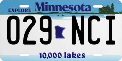 MN license plate 029NCI