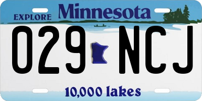 MN license plate 029NCJ