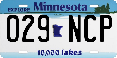 MN license plate 029NCP