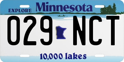 MN license plate 029NCT