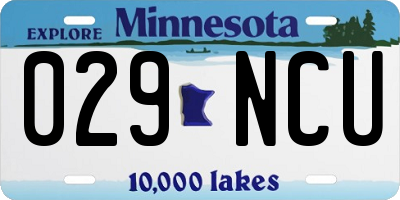 MN license plate 029NCU
