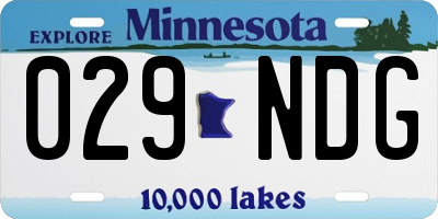 MN license plate 029NDG