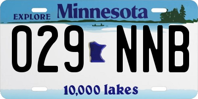 MN license plate 029NNB