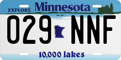 MN license plate 029NNF