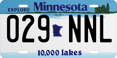 MN license plate 029NNL