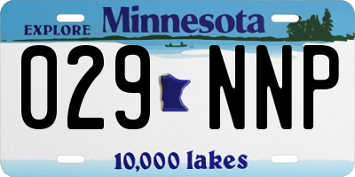 MN license plate 029NNP