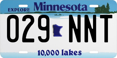MN license plate 029NNT