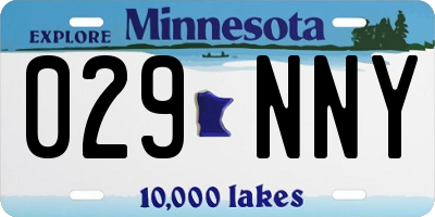 MN license plate 029NNY