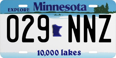 MN license plate 029NNZ