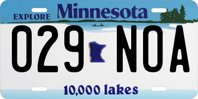 MN license plate 029NOA