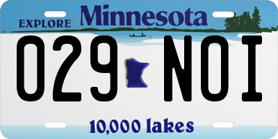 MN license plate 029NOI